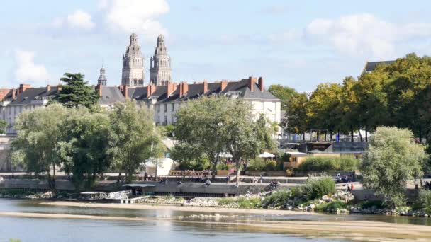 Turlar Katedral Turları Indre Loire Fransa Bulunan Bir Roma Katolik — Stok video