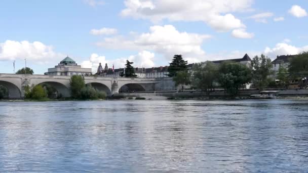 Turer Stad Centrala Västra Frankrike Det Administrativt Centrum Departementet Indre — Stockvideo