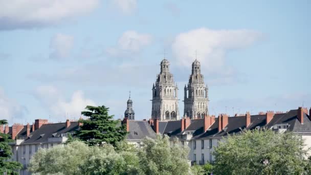 Catedral Tours Una Iglesia Católica Ubicada Tours Indre Loire Francia — Vídeo de stock