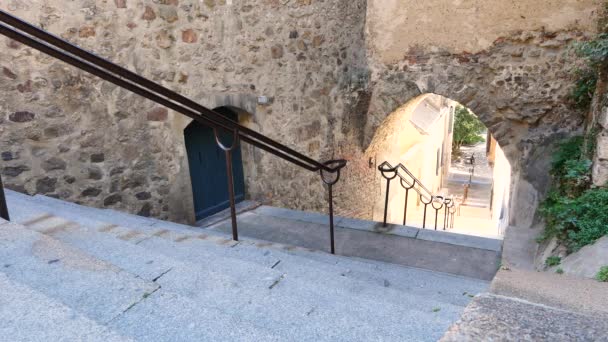 Stairs Cit Plantagent Which Old Town Mans Mans City French — Stock Video