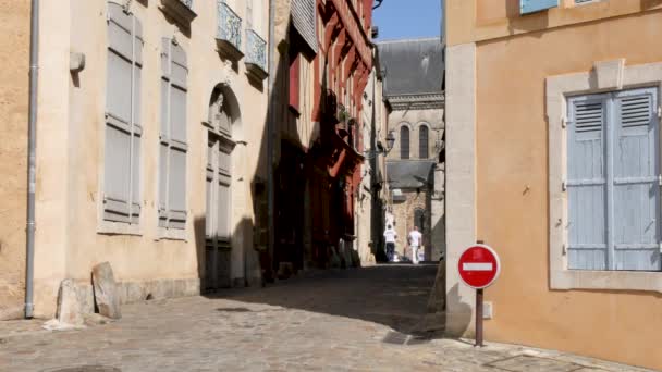 Plantagent Şehrin Tarihi Ortaçağ Mans Şehir Merkezidir Mans Pays Loire — Stok video