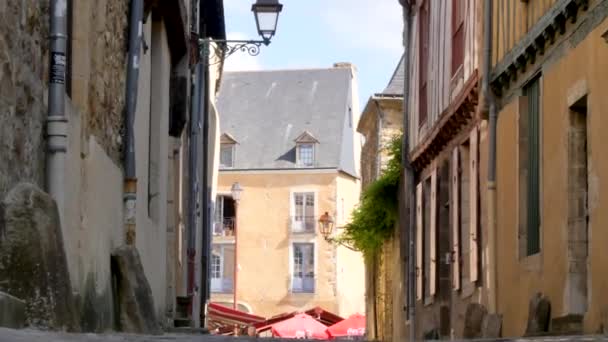 Zoom Auf Einer Straße Der Altstadt Mans Mans Ist Eine — Stockvideo