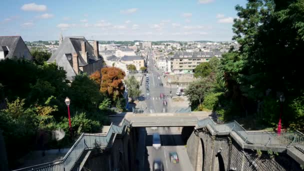 Tempo Limite Mans Uma Cidade França Rio Sarthe Filmado Durante — Vídeo de Stock