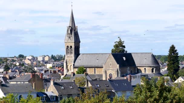 Cityscape Mans Uma Cidade Oeste França Mans Está Localizado Região — Vídeo de Stock