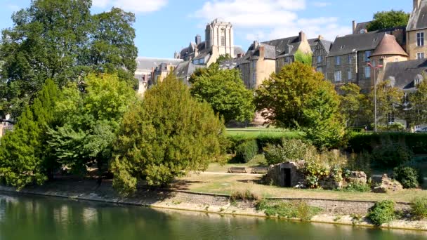 Stare Miasto Mans Francji Wrześniu 2018 Regionie Pays Loire Pierwszym — Wideo stockowe