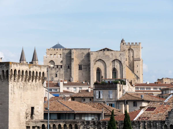 Het Pauselijk Paleis Een Historisch Paleis Gelegen Avignon Zuid Frankrijk — Stockfoto