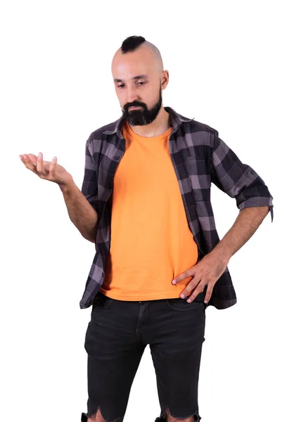 Young hispanic man showing confusion or sadness — Stock Photo, Image