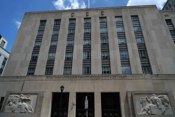 Philadelphia Usa Maj 2018 Historiska Postkontor Byggnaden Byggdes 1935 Deco — Stockfoto