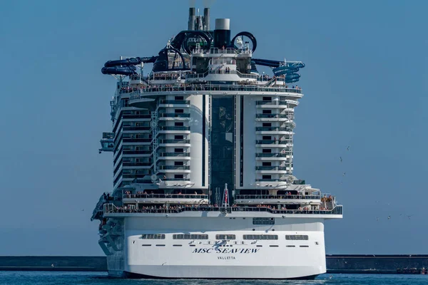 Genova Olaszország 2018 Június Msc Seaview Átírja Szabálykönyv Cruise Hajó — Stock Fotó