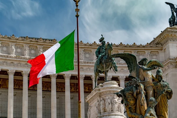 Roma Soldado Desconhecido Vittoriano Palácio Vista — Fotografia de Stock