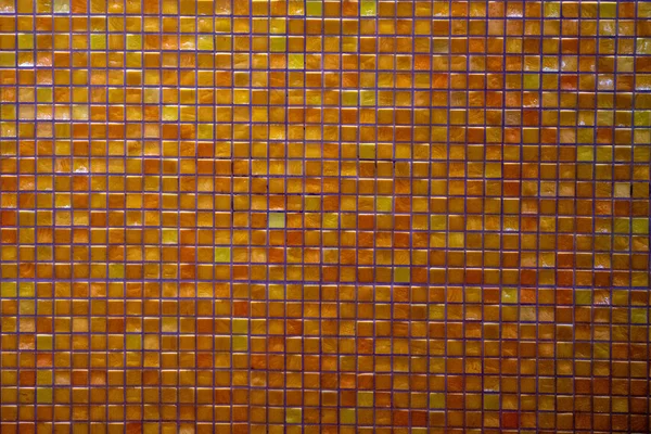 オレンジと黄色のモザイク ガラス固化体のタイル背景テクスチャ — ストック写真