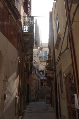 Ortigia Siracusa Sicilya İtalya eski evler