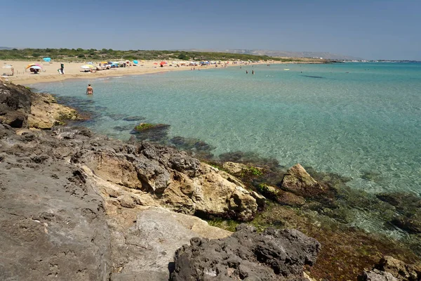 Marianelli Playa Sicily Nudista Gay Amigable Biew Panorama — Foto de Stock