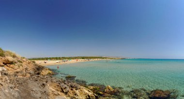 Marianelli Beach sicily nudist and gay friendly biew panorama clipart