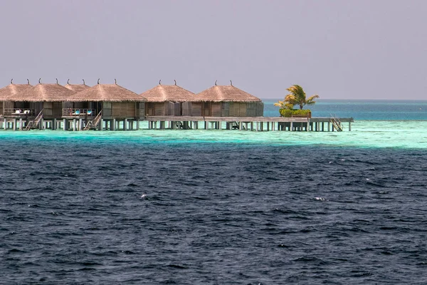 Maldiven Water Bungalow Resort Tropisch Paradijs — Stockfoto