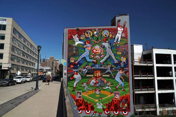 壁画の芸術フィラデルフィアは国最大の公共の芸術プログラムです — ストック写真