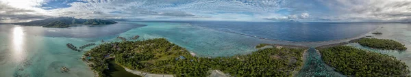 Fransız Polinezyası Taha Bora Bora Havadan Görünümü Panorama Manzara — Stok fotoğraf