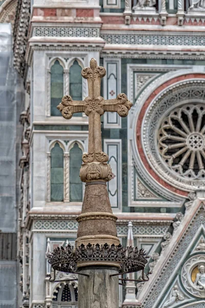 Firenze Kuppelens Detaljer Fra Gatevisning – stockfoto
