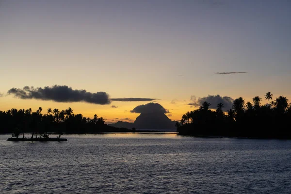 Bora Bora Island Wonderful Sunset French Polynesia Landscape — Stock Photo, Image