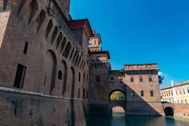 Estense kale Ferrara İtalya güneşli