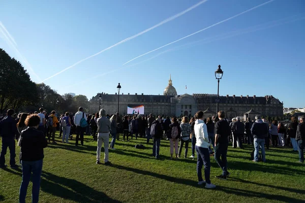 París Francia Octubre 2018 París Celebra Funeral Charles Aznavour Lugar —  Fotos de Stock