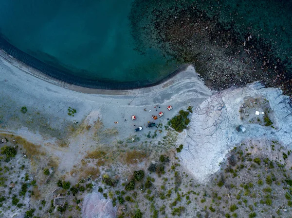 Çadır Kampı Meksika Baja California Manzara Sierra Guadalupe Güzel Renkler — Stok fotoğraf