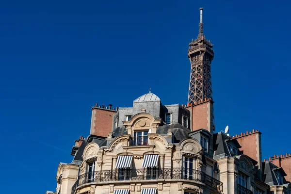 Tour Acero Torre Eiffel Símbolo Primer Plano Detalle —  Fotos de Stock