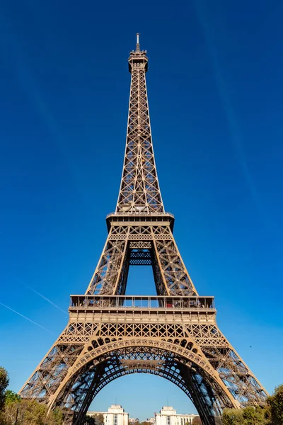 Stalowe Paris Tour Eiffel Wieża Symbolu Bliska Szczegółów — Zdjęcie stockowe