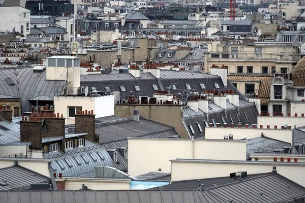 paris roof chimney and cityview landscape