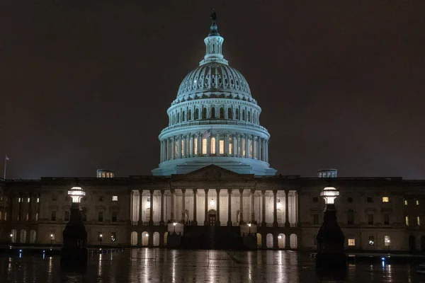 Dc capitol at night in washington usa — Stock Photo, Image