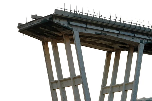 Morandi Collapsed Bridge Genoa Italy — Stock Photo, Image