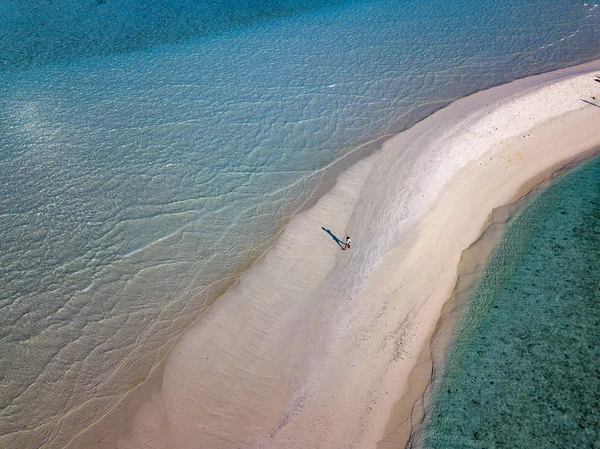 Malediwy Turkus Wody Lotu Ptaka Krajobraz Panorama — Zdjęcie stockowe