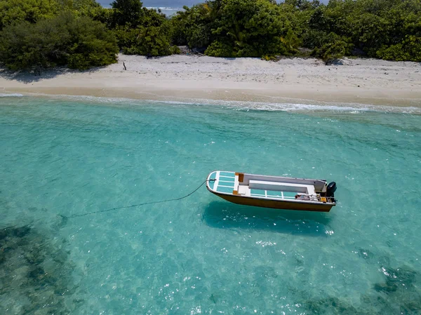 Maldive Turcoaz Vedere Aeriană Panoramă Peisaj — Fotografie, imagine de stoc