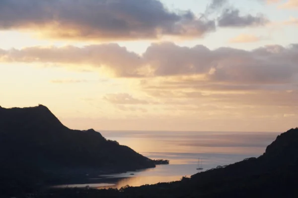 Moorea Island Wonderful Sunset French Polynesia Landscape — Stock Photo, Image