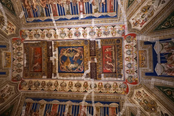 Ferrara Italië September 2018 Middeleeuwse Schilderijen Estense Kasteel Ferrara Italië — Stockfoto