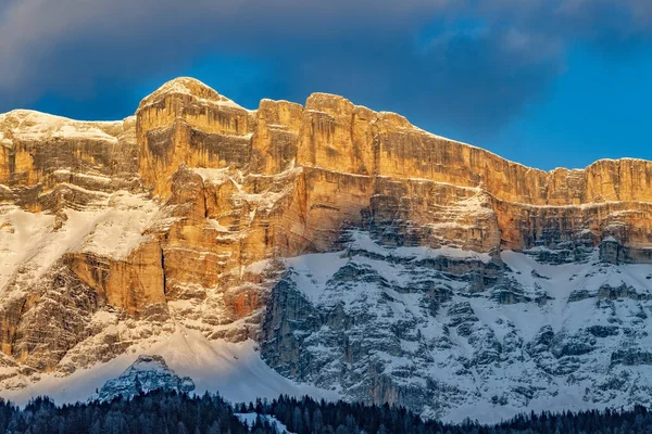 Monte Croce Dolomity Badia Údolí Hor Při Západu Slunce Šířku — Stock fotografie