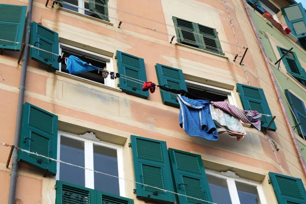 Maisons Peintes Camogli Ligurie Italie Village Pêcheurs Pittoresque — Photo