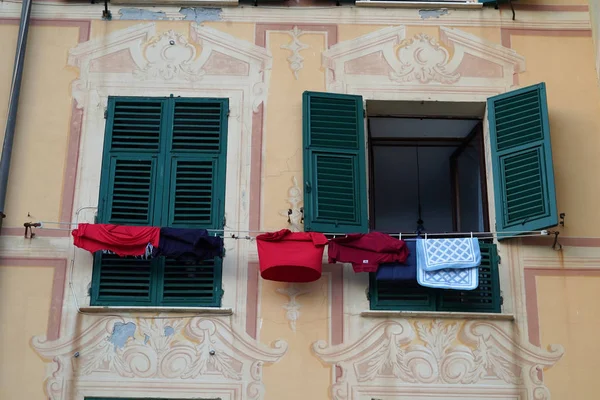 Bemalte Häuser Camogli Ligurien Italien Malerisches Fischerdorf — Stockfoto