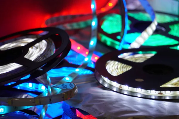 Multi Color Led Lampa Strip — Stockfoto