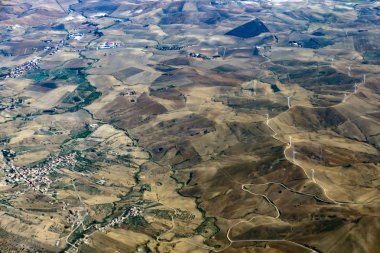 Rüzgar enerji Sicilya sahil catania etna Yanardağı havadan görünümü panorama