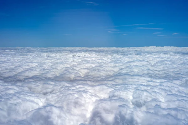 Chmury Dywan Widok Airplane Krajobraz — Zdjęcie stockowe