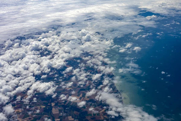 飛行機からフランス フランスの北海岸の眺め — ストック写真