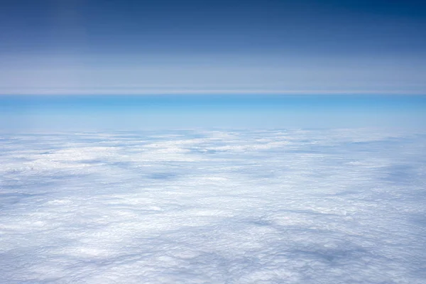 Vista Tapete Nuvem Paisagem Avião — Fotografia de Stock