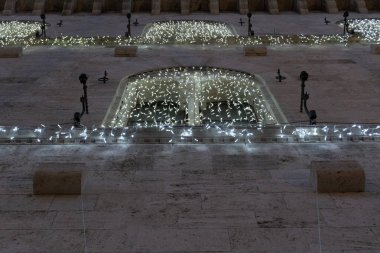 Chiavari tarihi Ortaçağ Köyü sokak için Noel ışıkları