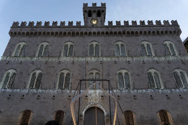 Chiavari Histórico Pueblo Medieval Luces Calle Para Navidad —  Fotos de Stock