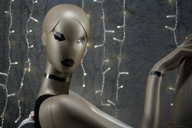 Robot kadın manken portre