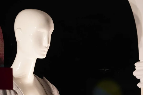 White Mannequin Isolated Black — Stock Photo, Image