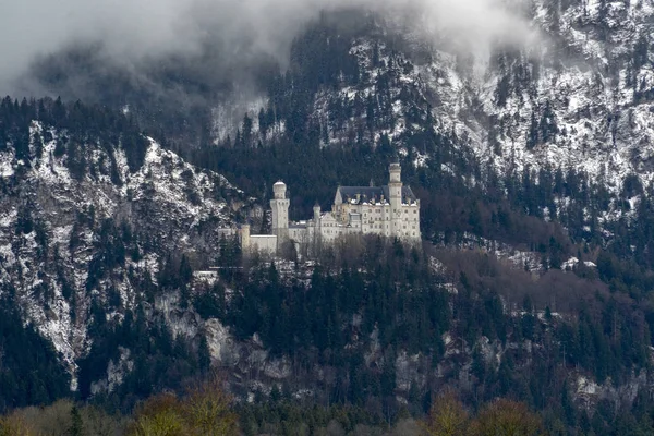 Slottet Neuschwanstein Vinter — Stockfoto