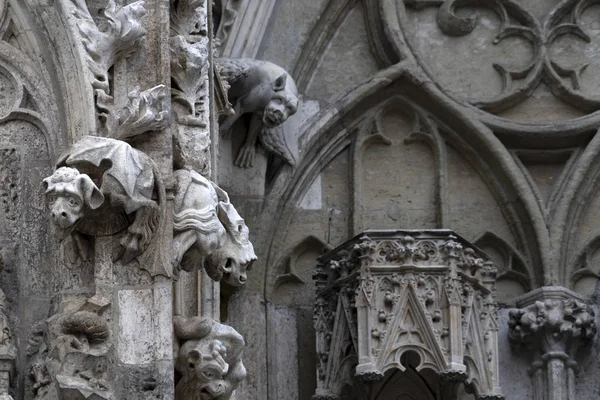 Regensburg Kubbe Kilise Katedral Ayrıntılı Almanya Olarak Unesco Tarafından — Stok fotoğraf