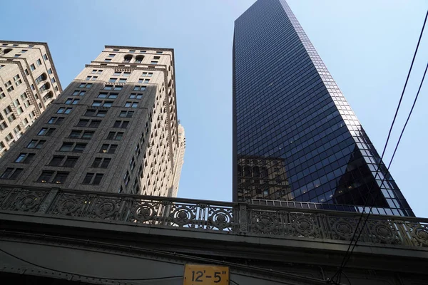 Vista Rascacielos Nueva York Desde Abajo Hacia Arriba — Foto de Stock